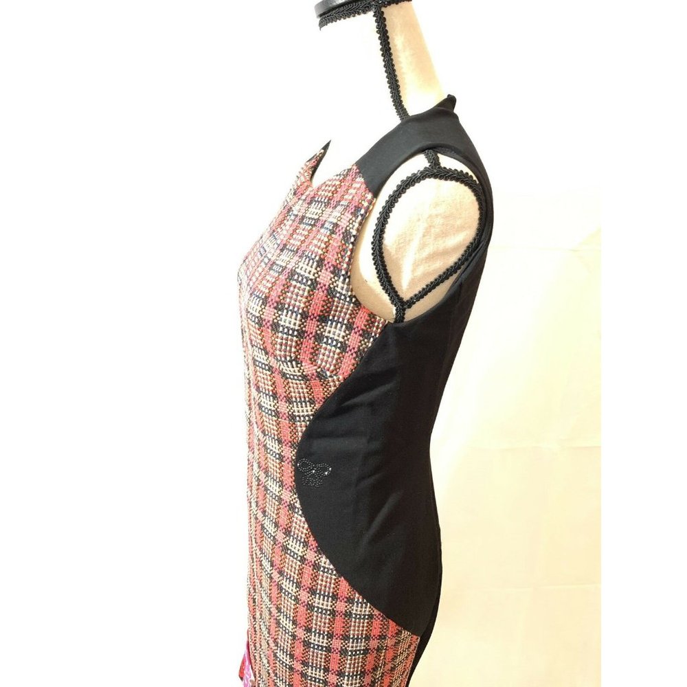 VDP Women’s Dress Size 8 Black With Red Stitched - Picture 4 of 7